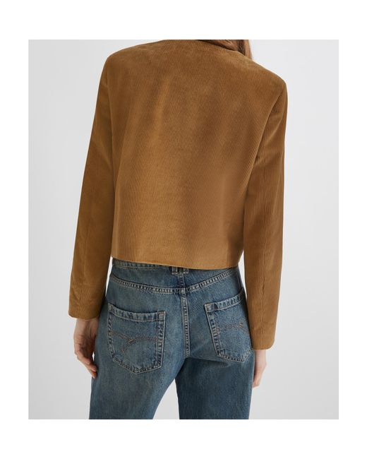 Marella Brown Velvet Boxy Jacket