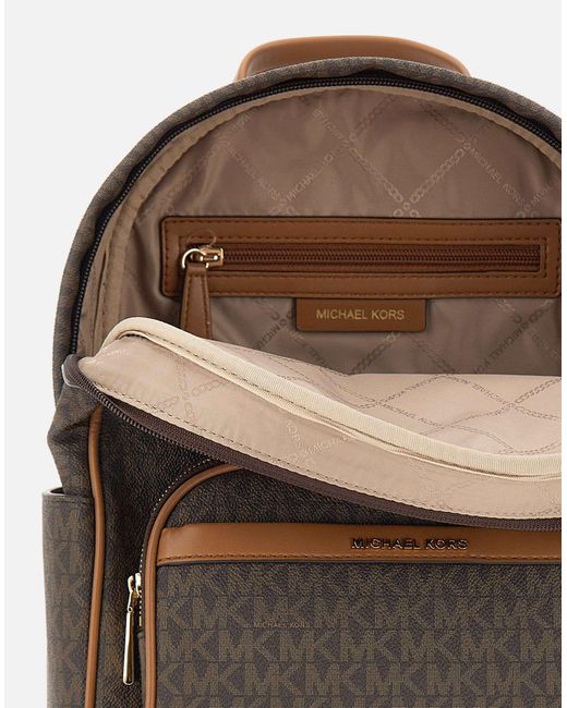 MICHAEL Michael Kors Gray Bex Medium Signature Logo Backpack