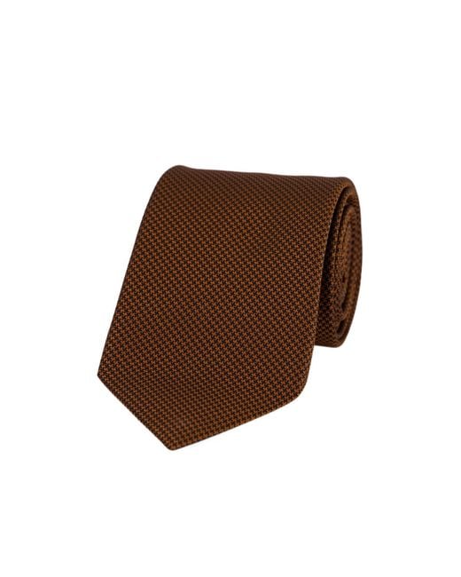 Tom Ford Brown Pointed-Tip Silk Tie for men