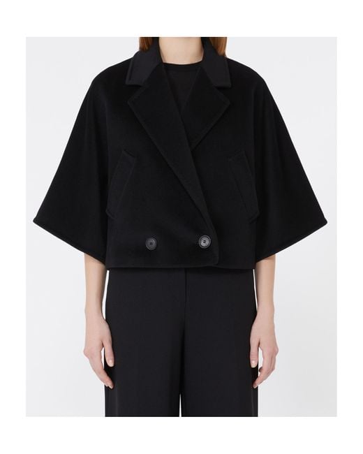 Max Mara Black Collared Button Detailed Jacket