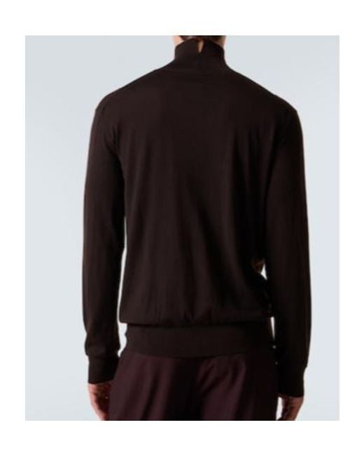 Calvin Klein Black Ash Wool Turtleneck Sweater for men