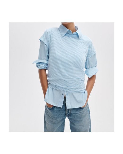 Rag & Bone Blue Striped T-Shirt