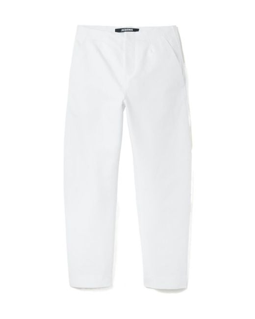 Jacquemus White Gardian Trousers for men