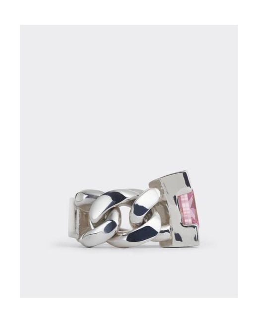 Bottega Veneta White Logo Ring