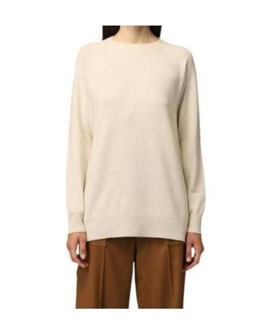 Max Mara Natural Long Sleeve Round Neck Pullover