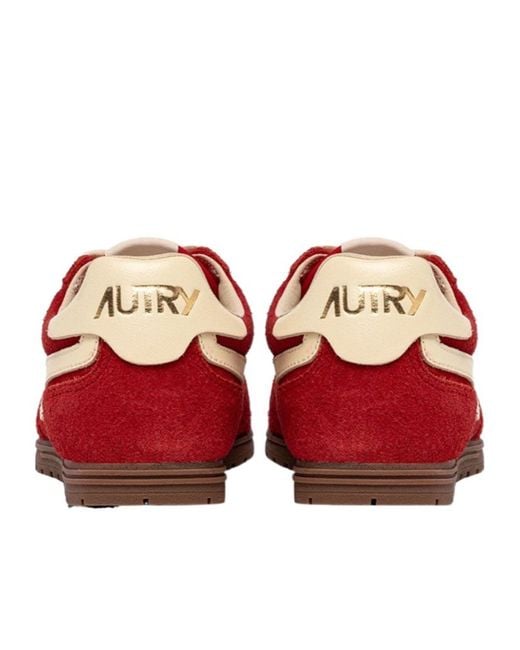 Autry Red Windspin Lace-Up Sneakers