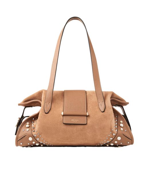 Jimmy Choo Natural Medium Bar Holdall Bag