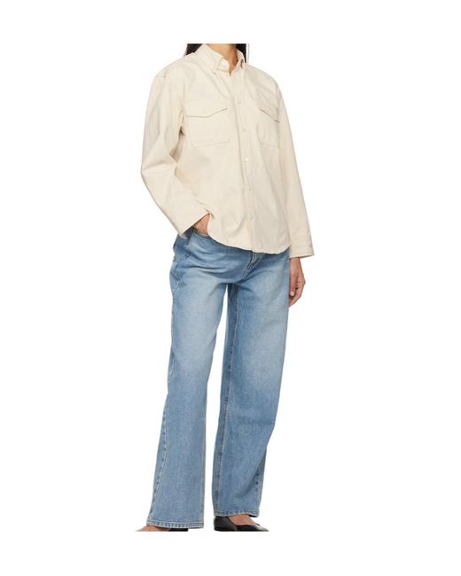 DUNST White Classic Denim Shirt