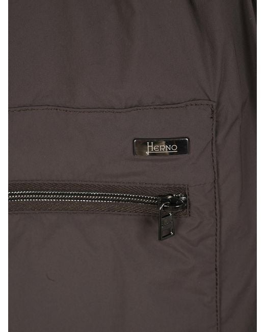 Herno Brown Drawstring Casual Pants for men