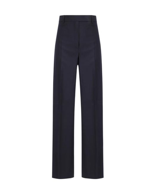 Sportmax Blue Ampezzo Mid-Rise Wide Leg Trousers