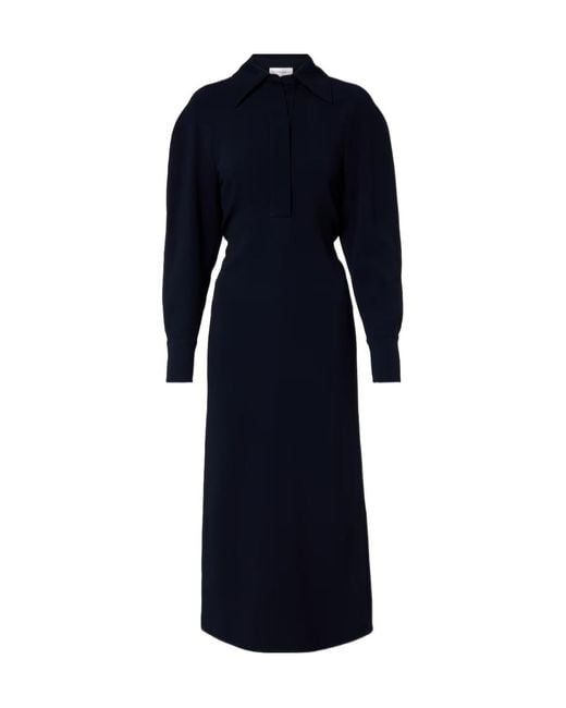 Victoria Beckham Blue Long Sleeve Dress