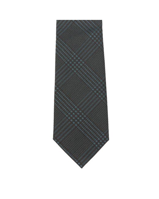 Tagliatore White Plaid Tie for men