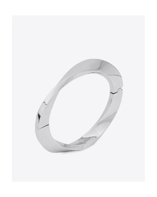 Saint Laurent White Twist Bracelet
