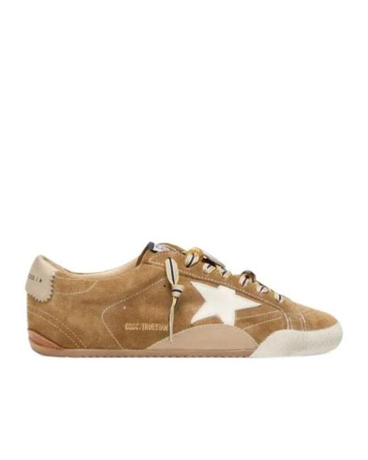 Golden Goose Deluxe Brand Brown True Star Round Toe Low-Top Casual Shoes for men