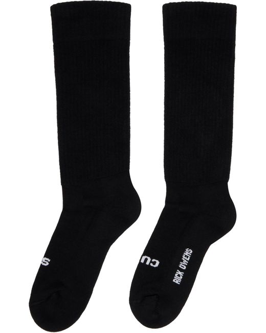 Rick Owens Black Ribbed Socks for men