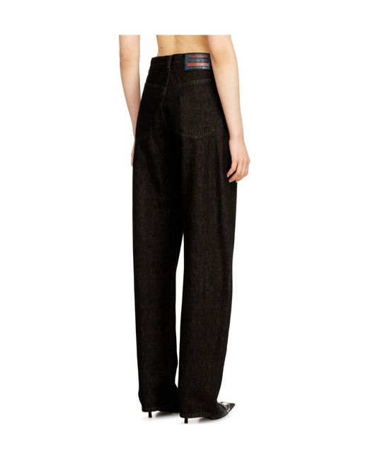 DIESEL Black 1974 D-Ellz Relaxed Wide-Leg Jeans
