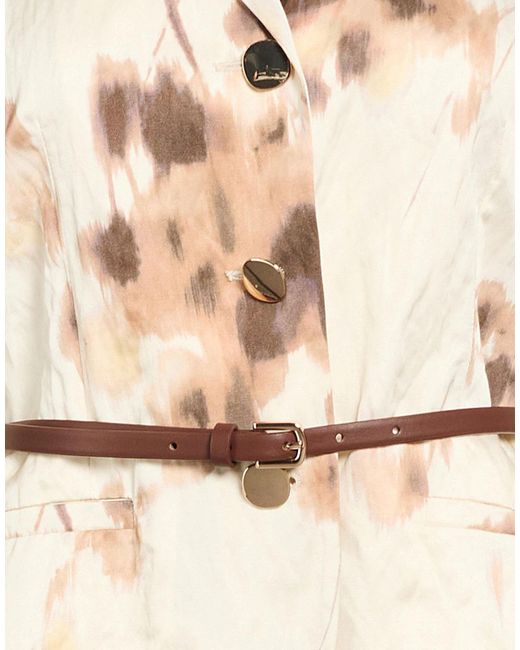 Max Mara Natural Multi-Colored Single- Blazer