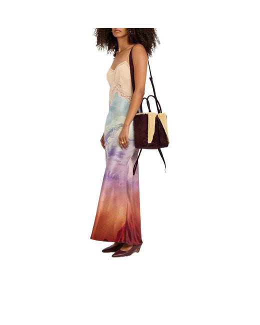 Gabriela Hearst Black Marija Small Raffia And Suede Tote Bag
