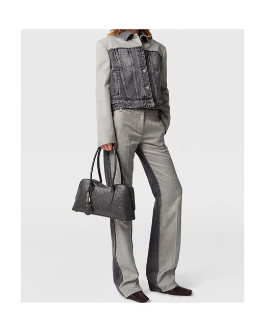 Stella McCartney Gray Panelled Denim Jacket