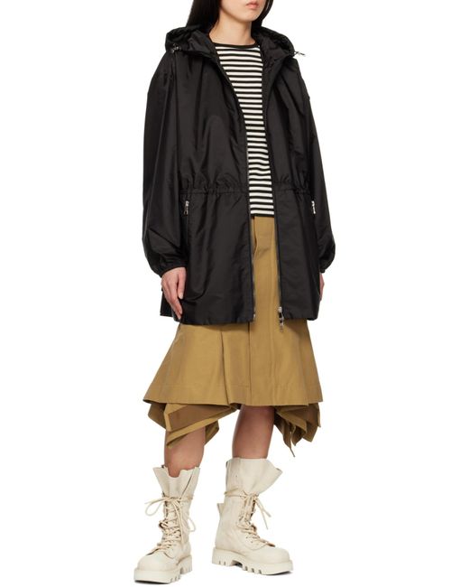 Moncler Black Wete Hooded Jacket