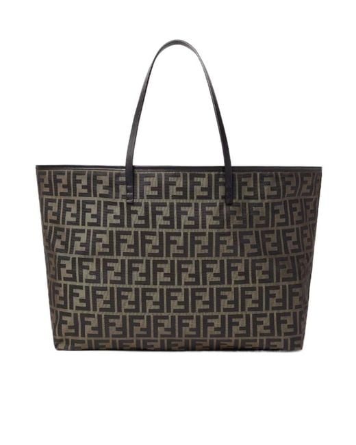 Fendi Black Ff Zucca Superlight Fabric Shopper