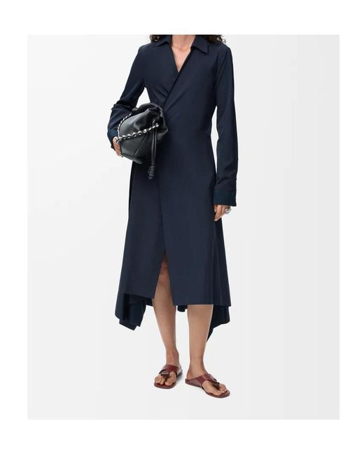 Loewe Blue Draped Dress