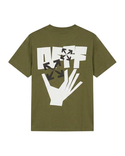 Off-White c/o Virgil Abloh Green Short-Sleeved T-Shirt for men