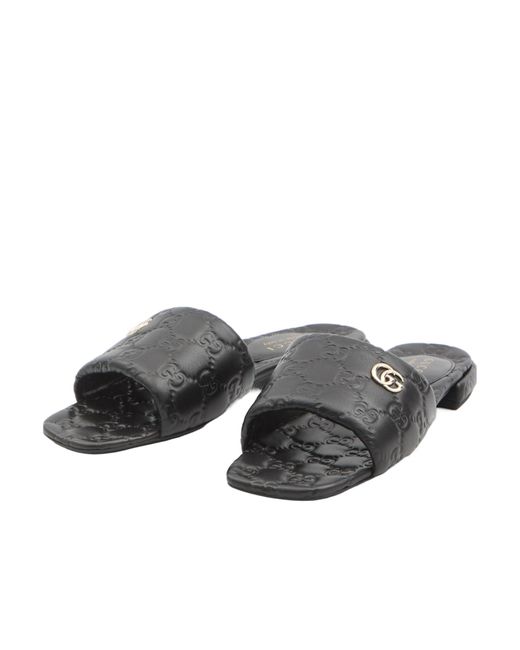 Gucci Multicolor Slide Sandal With Double G