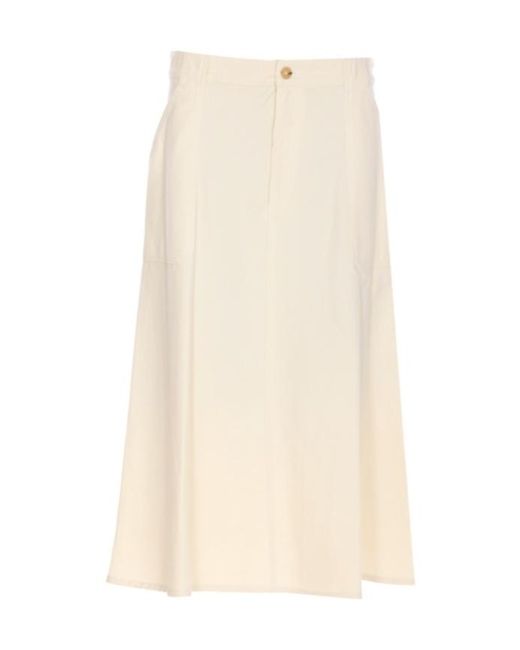 A.P.C. Natural Laurie Midi Skirt