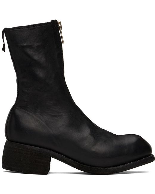 Guidi Black Zip Detail Boots