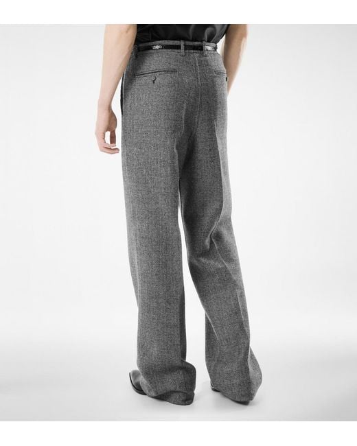 Tom Ford Gray Herringbone Casual Pants for men