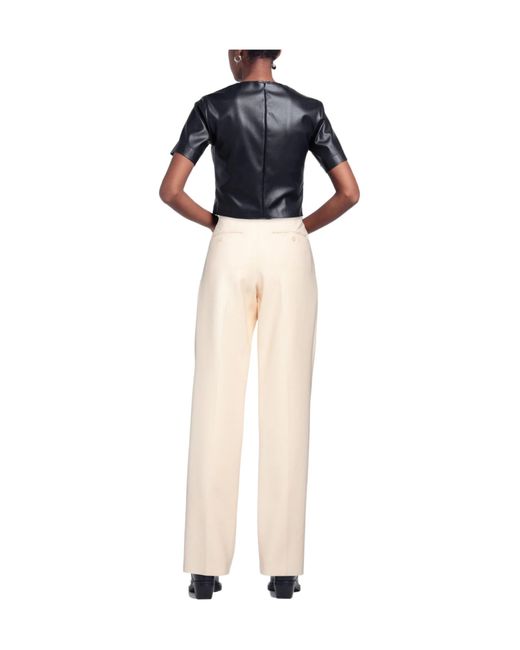 Sportmax Natural High-Waisted Straight-Leg Pants