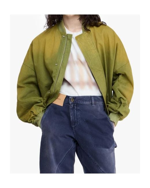J.W. Anderson Green Jw Anderson Long Sleeved Bomber Jacket for men