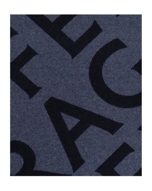 Ferragamo Blue Ferragamo Monogram Jacquard Scarf for men