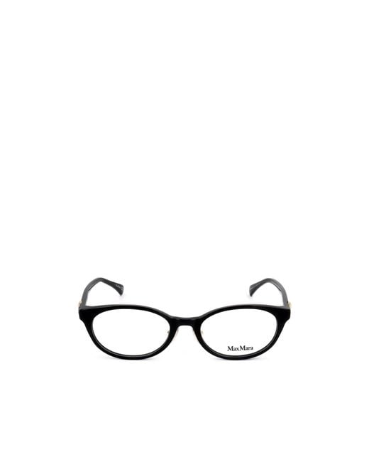 Max Mara White Oval Frame Glasses