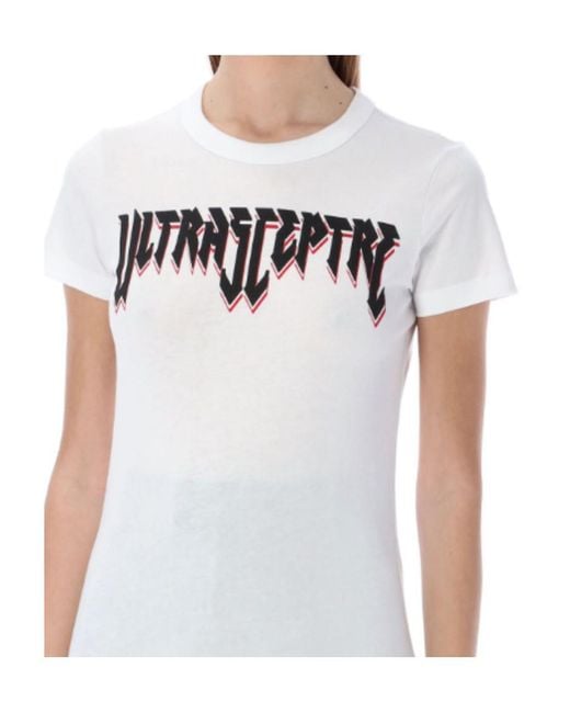 Raf Simons White Logo Short-Sleeved T-Shirt