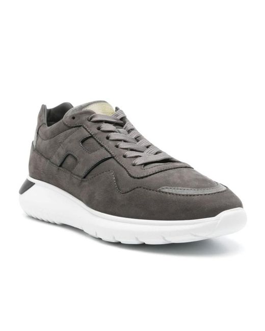 Hogan Gray Interactive 3 Lace-Up Sneakers for men