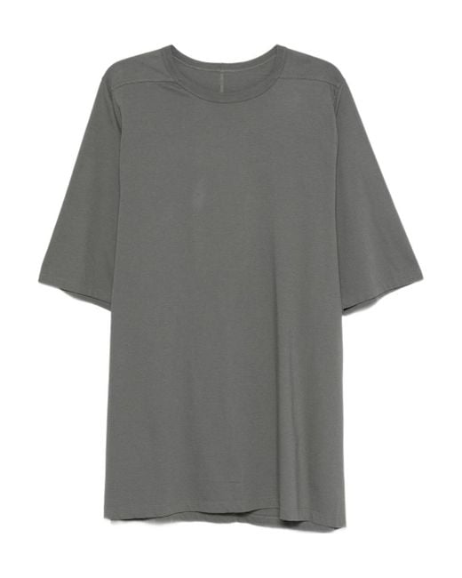 Rick Owens Gray Oversized Short Sleeved Crewneck T-Shirt for men
