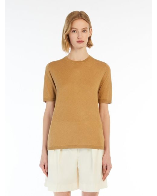 Max Mara Natural Warren Crewneck Knitted Top