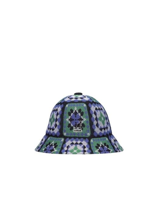 Kangol Blue Logo Casual Fisherman Hat for men