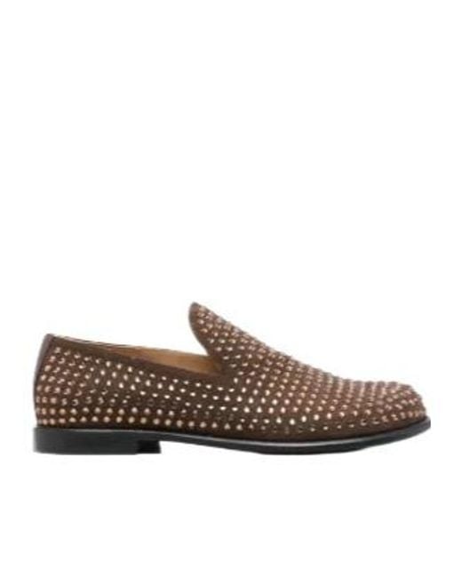 J.W. Anderson Brown Crystal-Embellished Loafers