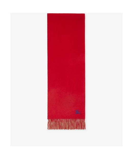 Burberry Ekd Embroidered Reversible Fringed Scarf for men