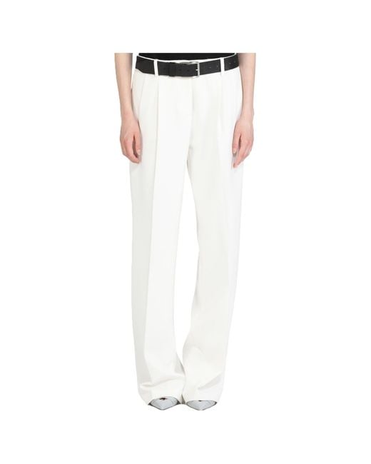N°21 White Belt-Loop Casual Pants