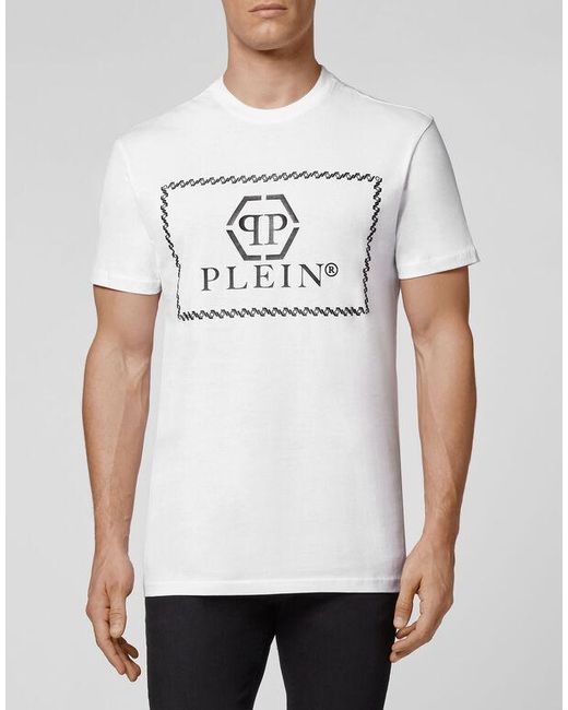 Philipp Plein White Logo Details T-Shirt for men