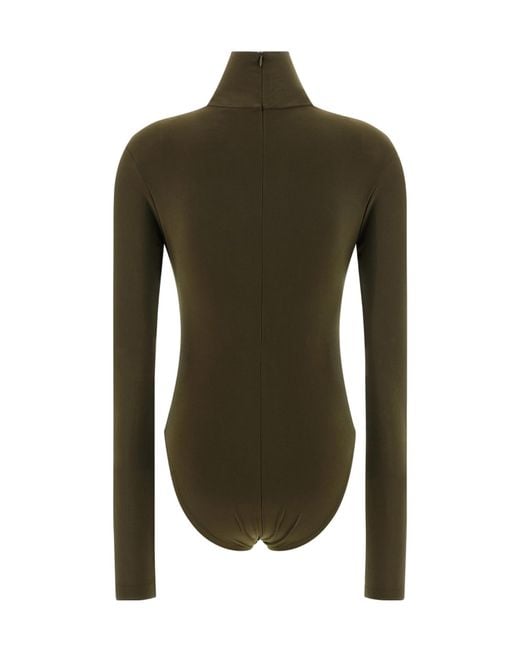 Norma Kamali Green Turtle Bodysuit