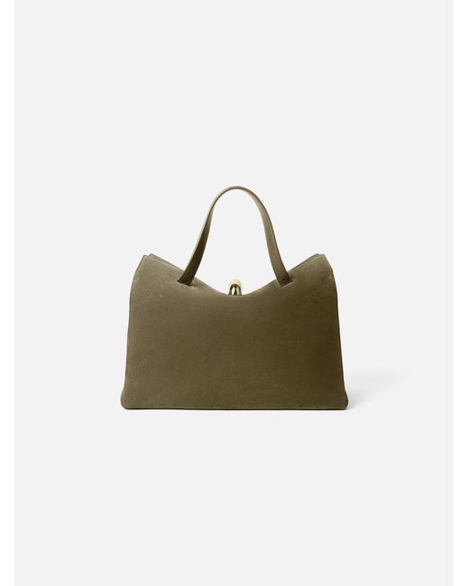 Jacquemus Green The Valérie Magnetic-Closure Tote Bag