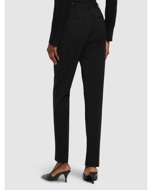 Dion Lee Black Tailored Stretch Wool Straight Pants