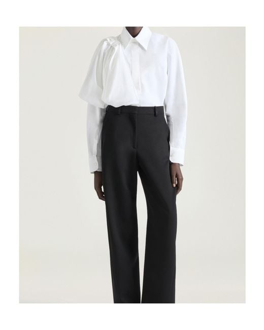 Givenchy White Bow Detailed Long-Sleeve Shirt
