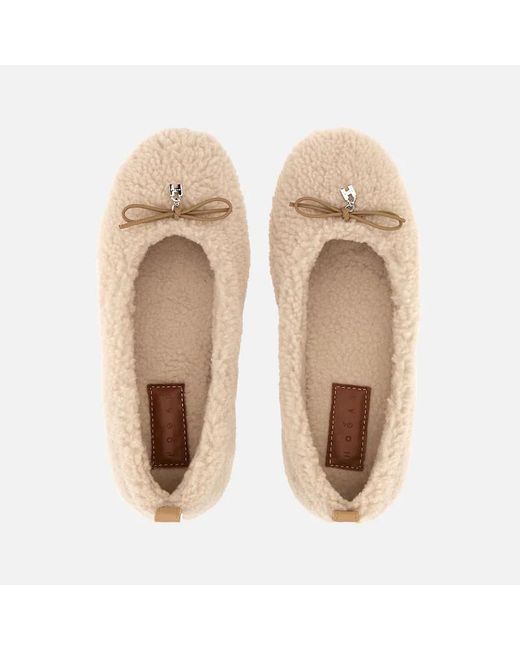 Hogan Natural Olympia Ballet Flats