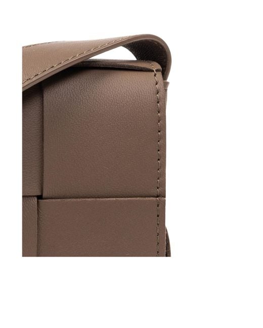Bottega Veneta Brown Mini Cassette Shoulder Bag